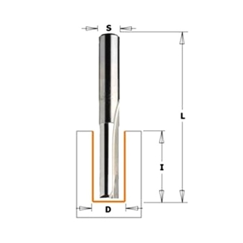 Frez prosty seria krótka D=5 I=12 L=50,8 S=8, CMT 911.050.11