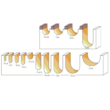 Frez do korytek i czasz R=3 D=6 I=12,7 S=8, CMT 914.060.11