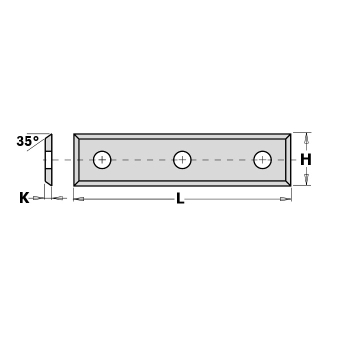 Płytka wymienna do fazowania i frezowania 50x9x1,5mm, CMT 15093 / 1 szt