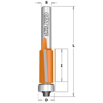 Frez prosty z dolnym łożyskiem I=12,7 L=57,8 D=12,7 S=8 Neg. kąt, CMT 906.128.11