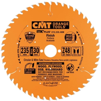 D=235 F=30 Z=48 Ultra cienka piła do ciecia poprzecznego w tym do elektronarzędzi CMT, 272.235.48M