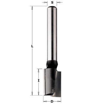 Frez prosty z ostrzem wiercącym D=16 I=20 L=70 S=8, CMT 174.160.11